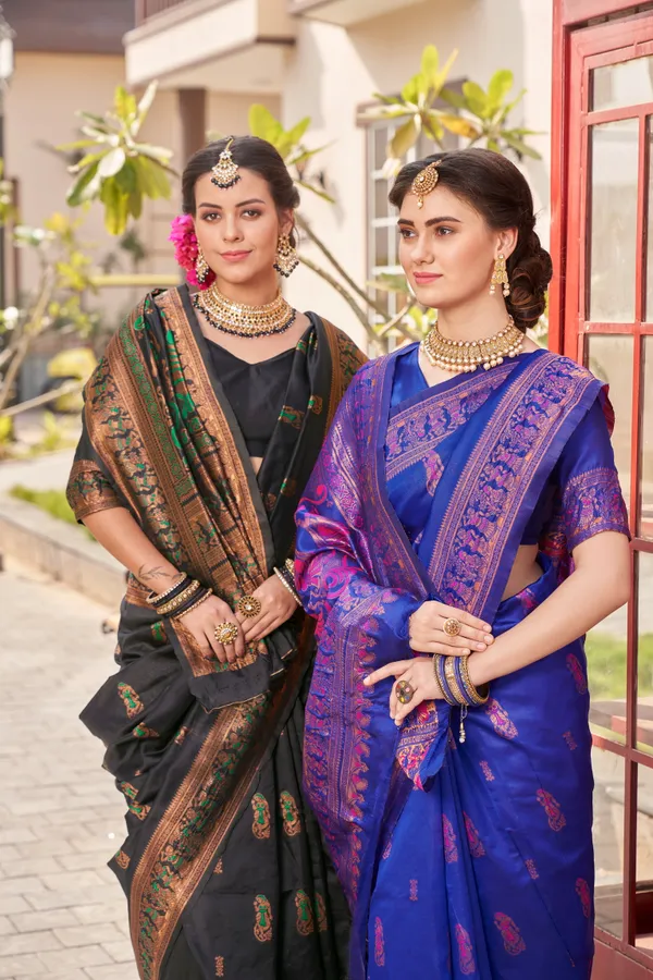 BLUE_PURE_BANARASI_SAREE